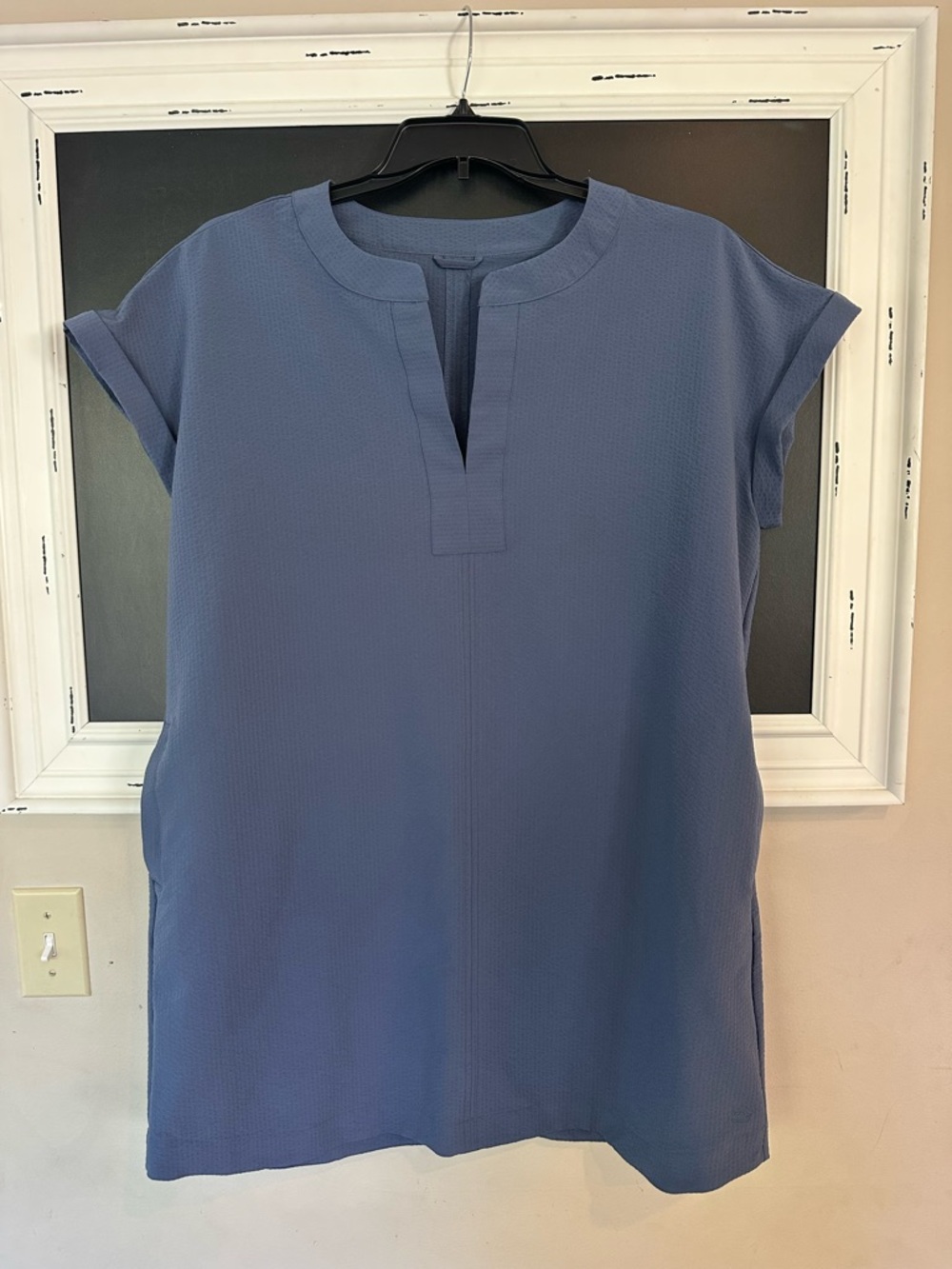 Vineyard Vines Performance Harbor Tunic Dress in Faded Indigo /Powder Blue XL